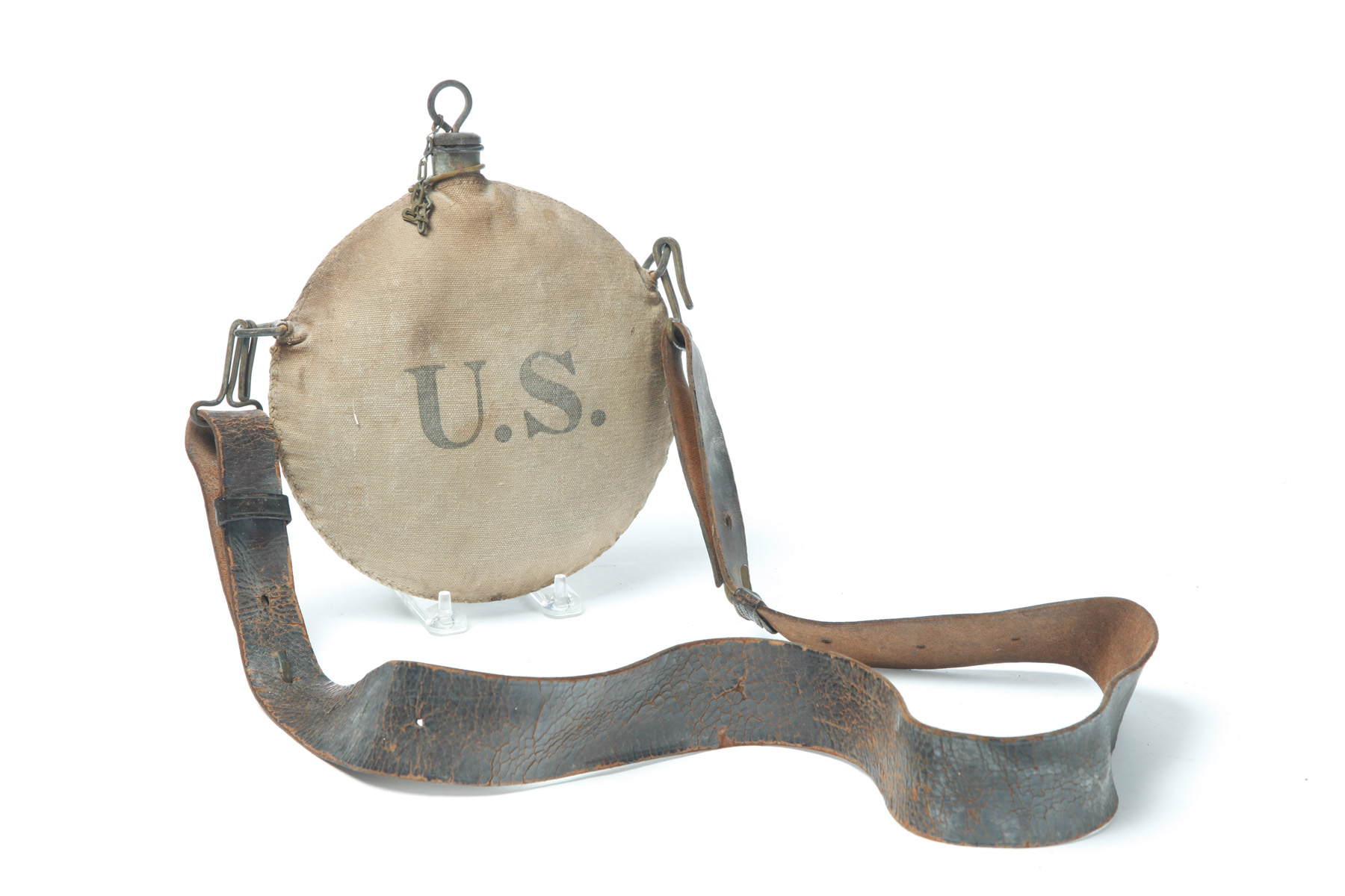 Appraisal: U S MARKED CANTEEN American late th century Model U