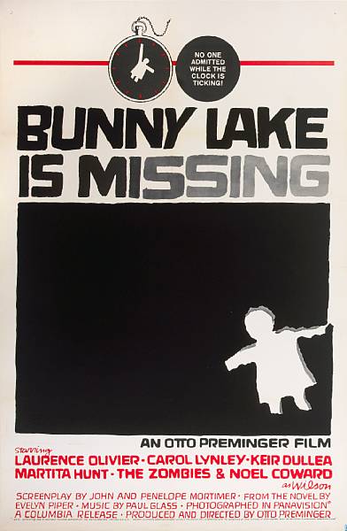 Appraisal: Bunny Lake is Missing Columbia one-sheet condition A- linen-backed x