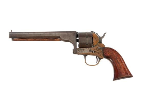 Appraisal: MOORE'S PATENT BELT REVOLVER caliber '' octagonal barrel engraved frame