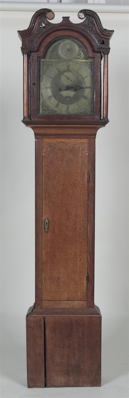 Appraisal: A George III oak cased longcase clock By Thomas Morgan