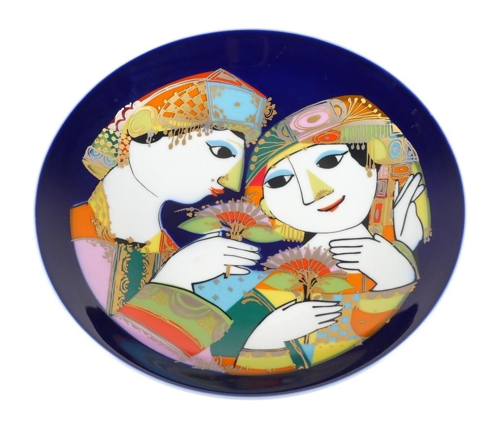 Appraisal: Rosenthal collector's plate signed by designer Bjorn Wiinblad Palm Beach