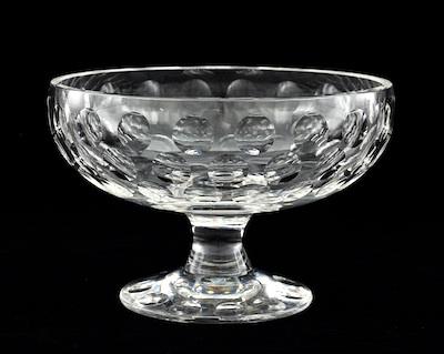 Appraisal: A Hawkes Glass Compote The simple circular bowl on pedestal