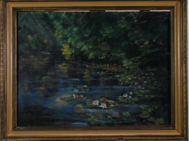 Appraisal: Mae Lowes IN - x Oil on Board Signed Lower