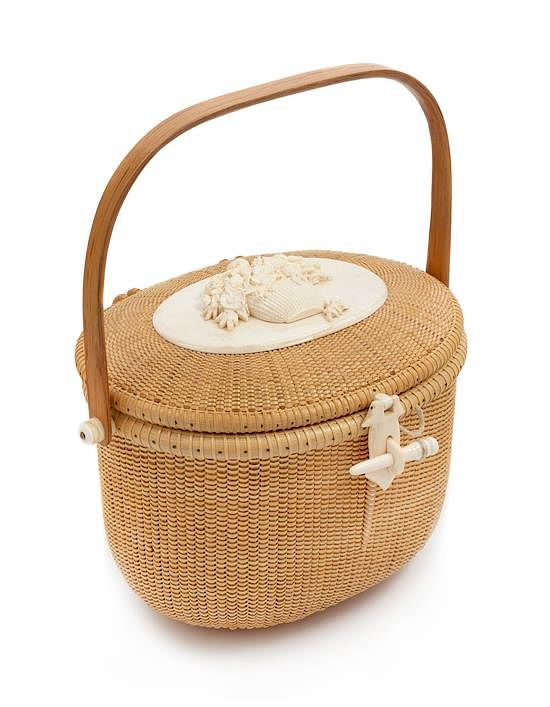 Appraisal: A Woven Nantucket Basket Height inches A Woven Nantucket Basket