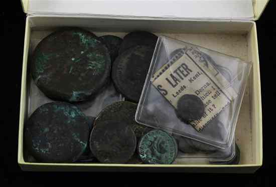 Appraisal: A group of assorted Roman bronze coins Estimate - Descriptions