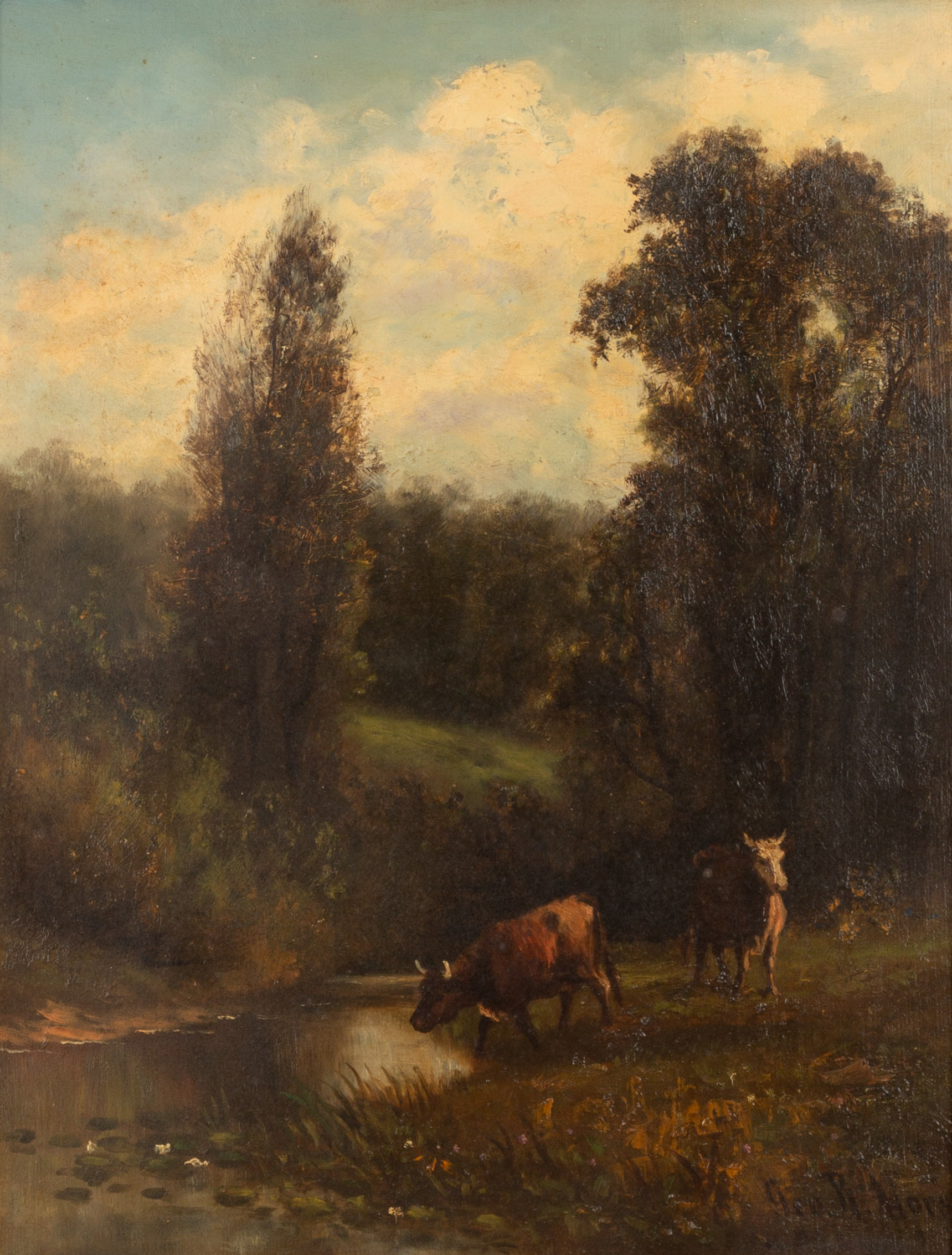 Appraisal: GEORGE R MORSE AMERICAN TH CENTURY LANDSCAPE Oil on panel