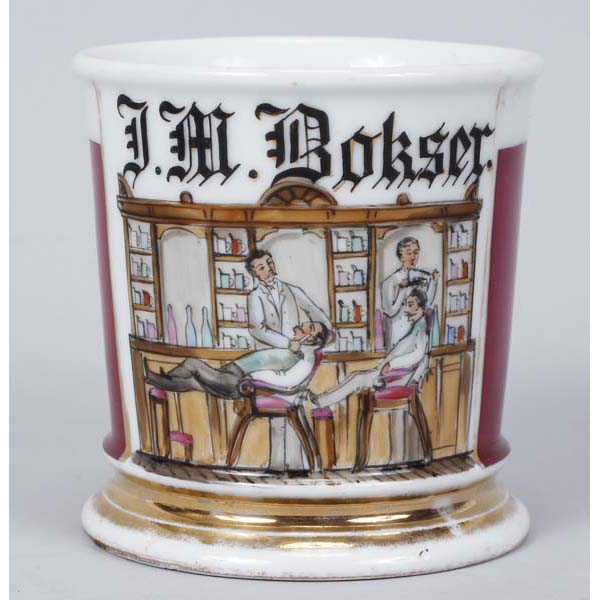 Appraisal: Barber occupational shaving mug J M Bokser