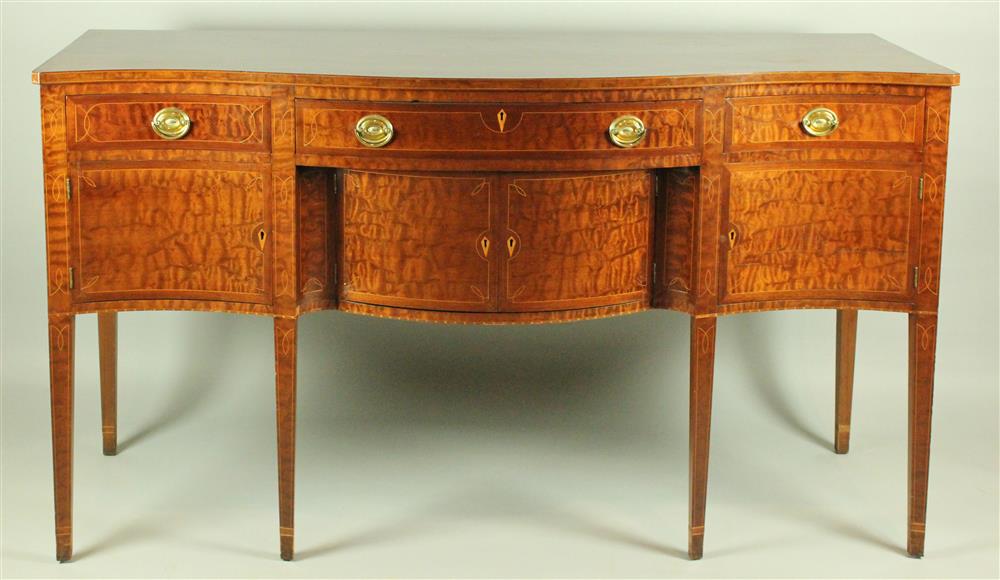 Appraisal: FEDERAL STYLE INLAID MAHOGANY SIDEBOARD LABELED BY M SEGAL SONS