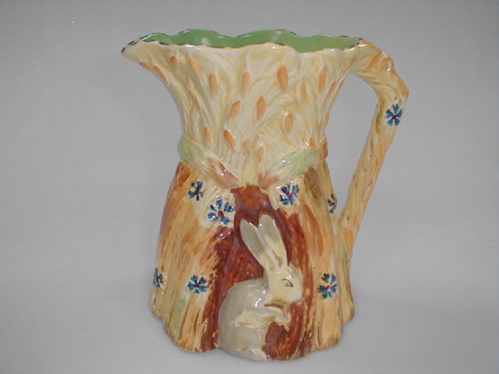 Appraisal: A Burleigh ware jug with embossed rabbit