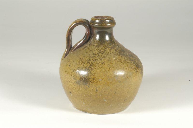 Appraisal: Signed Jugtown Ware Frogskin stoneware jug H W Excellent conditionEverette