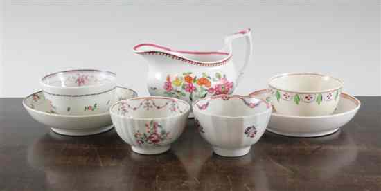 Appraisal: A group of seven New Hall porcelain items early th