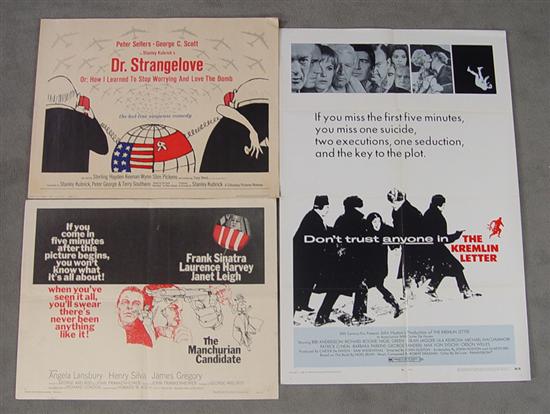 Appraisal: Three 's Movie Posters Dr Strangelove starring Peter Sellers and