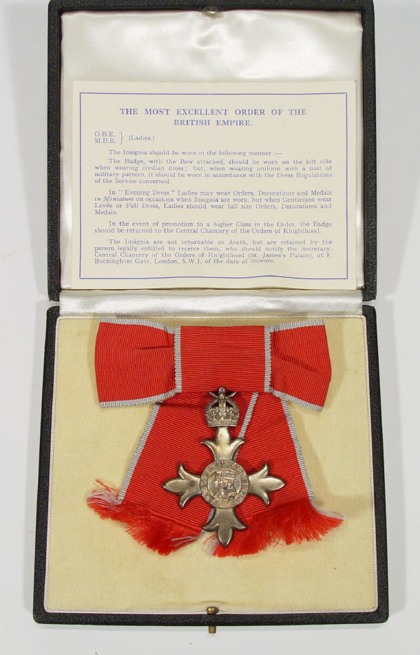 Appraisal: Cased Military MBE medal