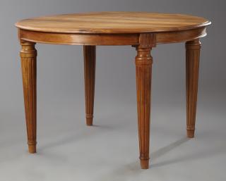 Appraisal: French Louis XVI Style Carved Walnut Dining Table early th