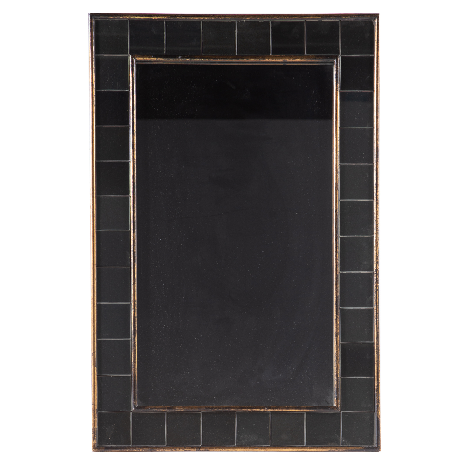 Appraisal: CONTEMPORARY TILED MIRROR st century on gilt washed wood frame