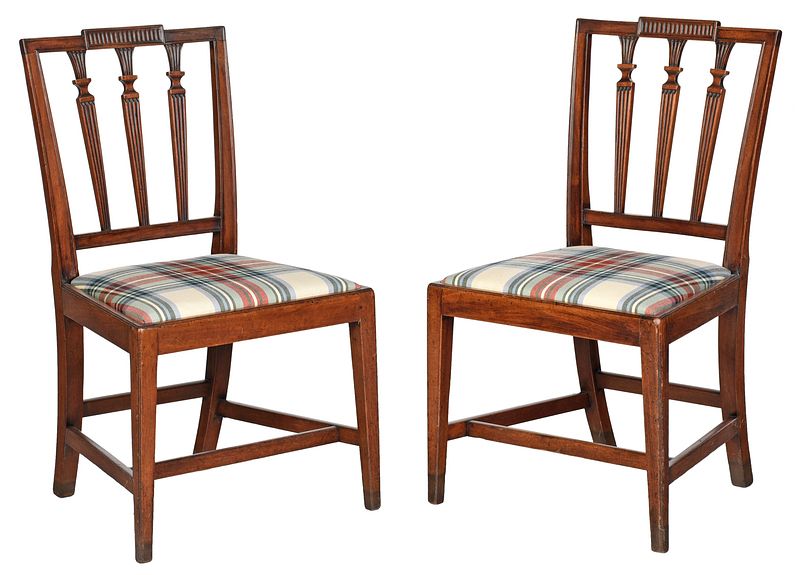 Appraisal: Pair of American Federal Mahogany Side Chairs late th early