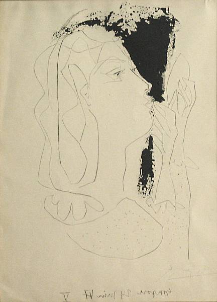 Appraisal: Pablo Picasso Spanish - Untitled from Vingt Po mes C