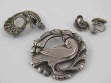 Appraisal: A Georg Jensen silver brooch in the form of a