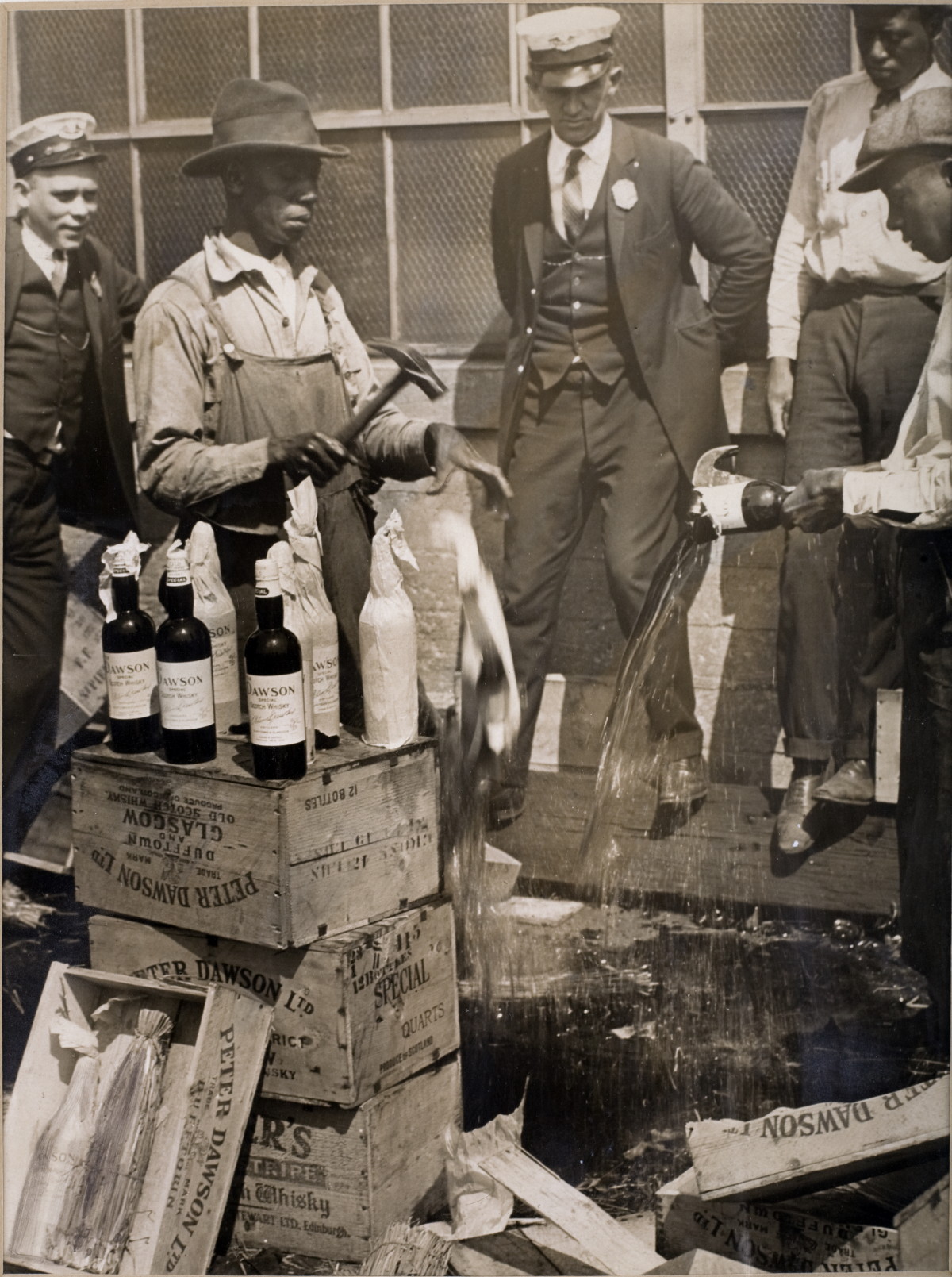 Appraisal: SEVEN PROHIBITION ERA PHOTOGRAPHS CHRONICLING BOOTLEGGING AND quot RUM RUNNING