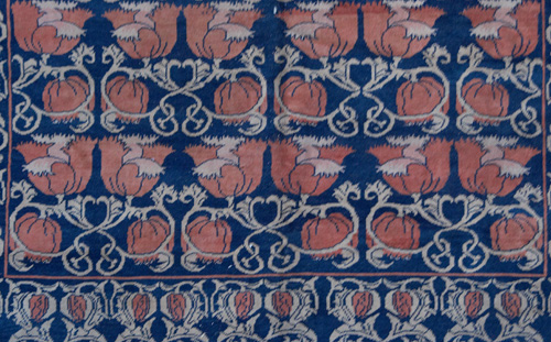 Appraisal: WILLIAM MORRIS-STYLE Area rug with center panel of pumpkins vines