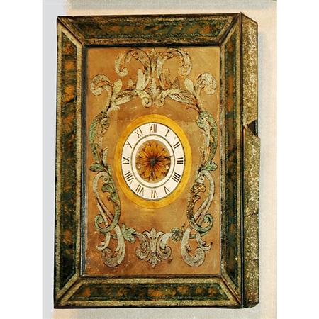 Appraisal: Neoclassical Style Reverse Painted and Mirror Wall Clock Estimate -