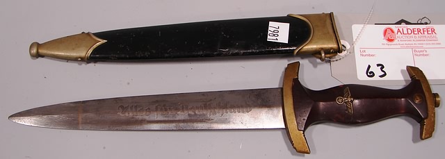 Appraisal: Lot consists of a German WWII period NSKK dress dagger