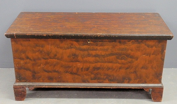 Appraisal: - Pennsylvania smoke decorated blanket chest dated on the back