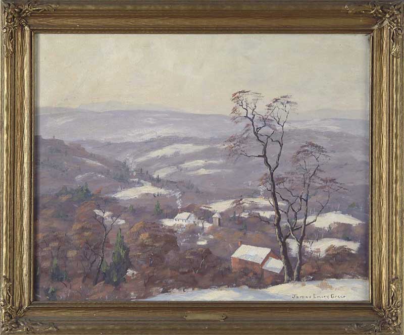 Appraisal: JAMES EMERY GREER American - HAZEY DAY WINTER Oil on