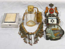 Appraisal: A mixed lot comprising three car badges for Israel Morocco