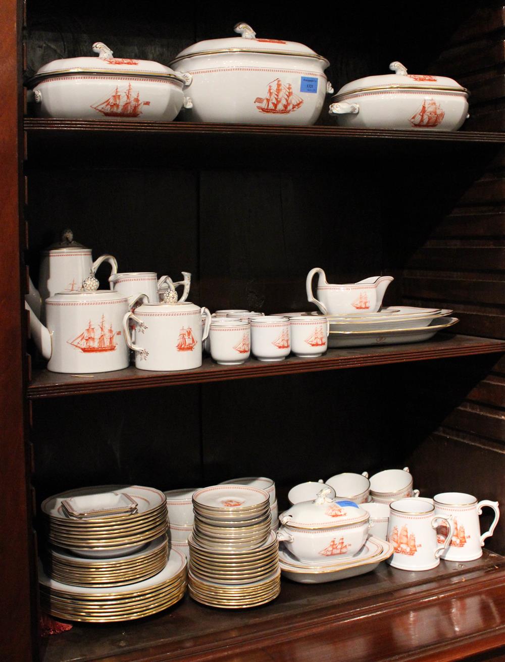 Appraisal: COPELAND PIECE TRADEWINDS PATTERN DINNER SERVICE to include a coffee