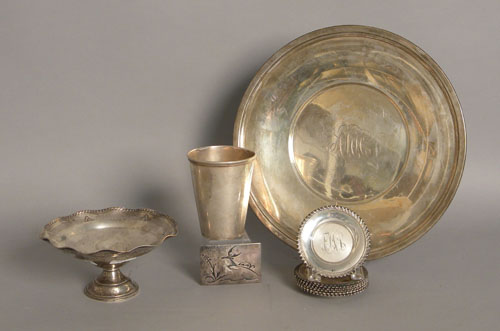 Appraisal: Group of sterling silver tablewares ozt