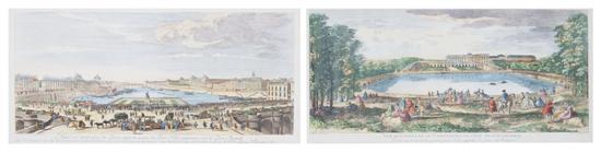 Appraisal: A Group of Two French Handcolored Engravings Height x width