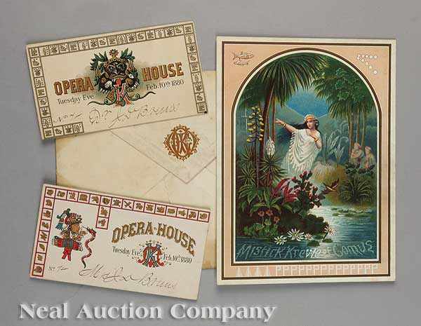 Appraisal: Mardi Gras Mistick Krewe of Comus Ball memorabilia including an