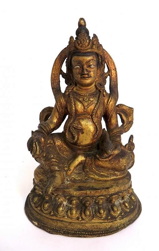 Appraisal: Qing Dynasty Gilt Bronze Buddha Qing Dynasty Gilt Bronze Buddha