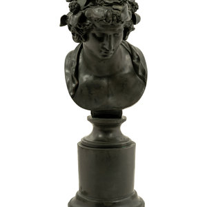 Appraisal: A Bronzed Composition Bust of Dionysus th Century Height inches