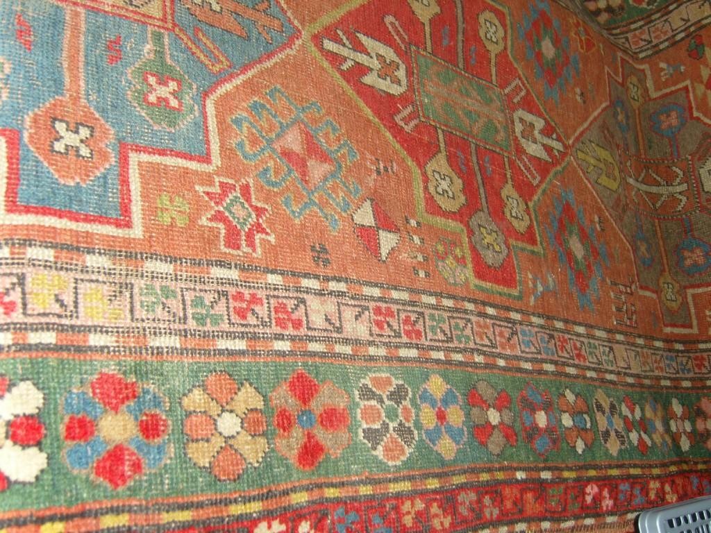 Appraisal: An eastern wool runner with polychrome repeating geometric and floral