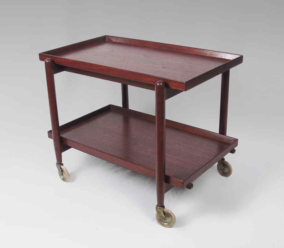 Appraisal: POUL HUNDEVAD FOR RAYMOR DANISH MODERN SERVING TROLLEY Two tier