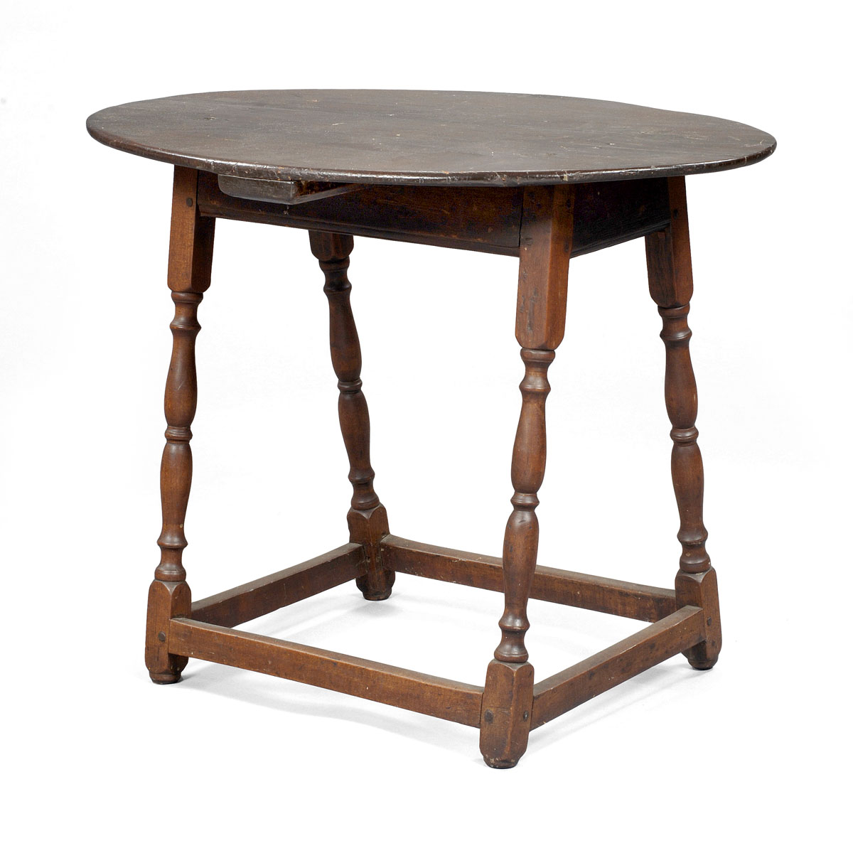 Appraisal: NEW ENGLAND WILLIAM AND MARY MAPLE AND PINE TAVERN TABLE