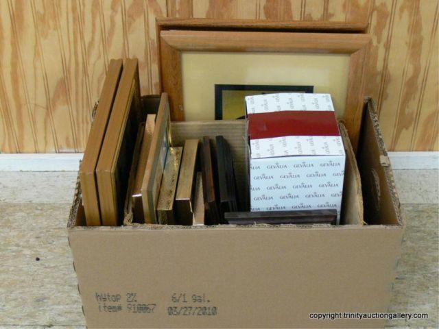 Appraisal: Box of Prints and Frames with Glass - various sizes