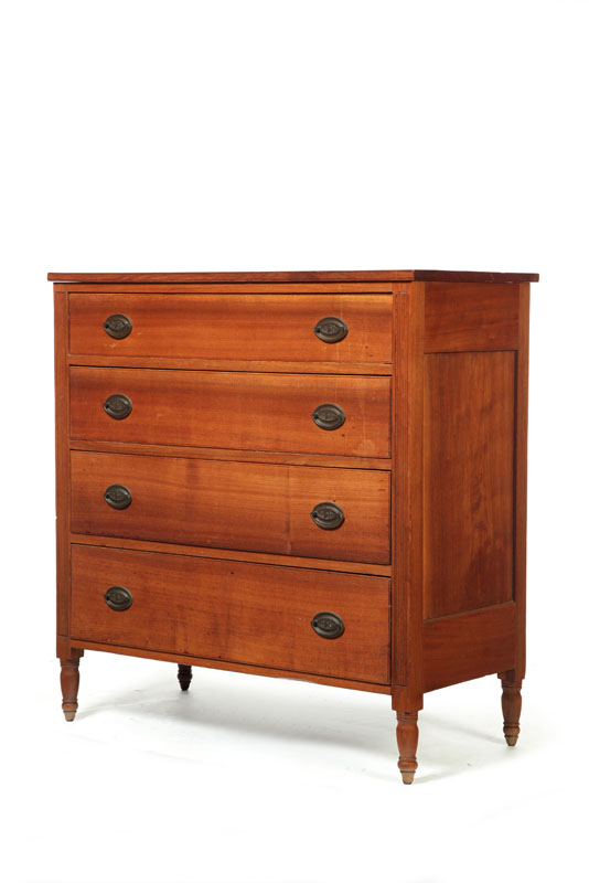 Appraisal: SHERATON CHEST OF DRAWERS Probably western Pennsylvania - walnut and