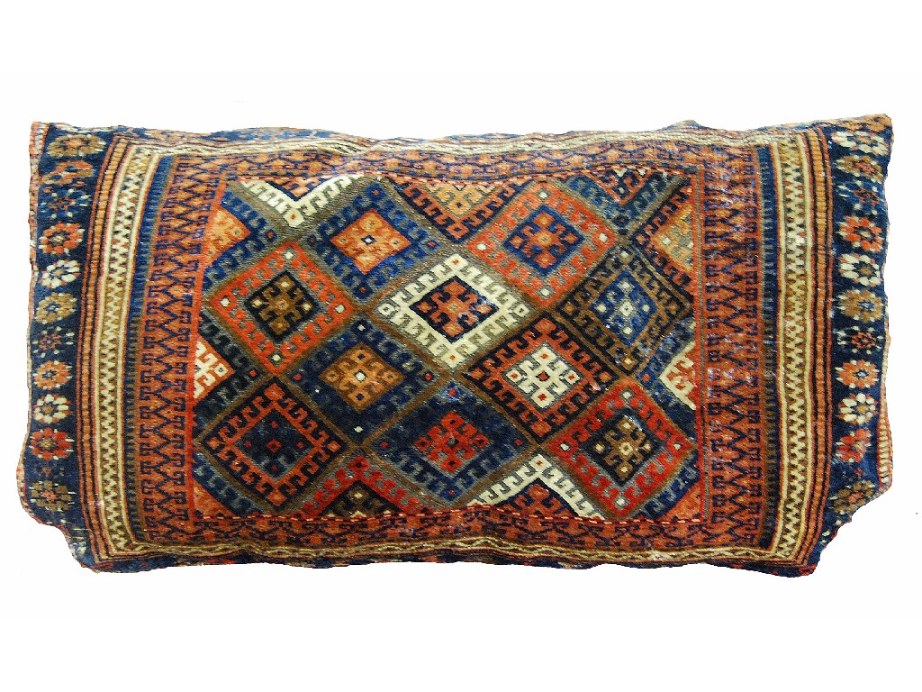 Appraisal: Persian Kurdish Jaff bag face cushion late th century