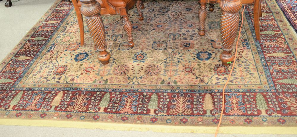 Appraisal: Karastan samovar tea wash Oriental style carpet ' x '