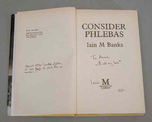 Appraisal: Iain M Banks - ''Consider Phlebas'' published by MacMillan first