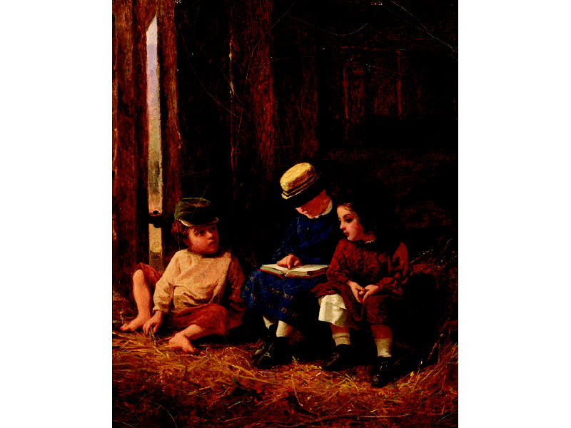 Appraisal: GEORGE COCHRAN LAMBDIN AMERICAN - A READING PARTY oil on