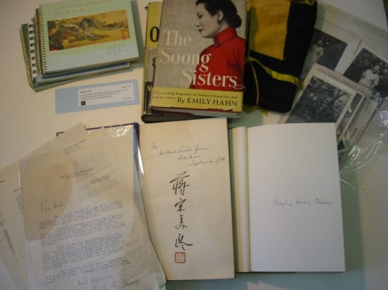 Appraisal: SOONG MEI-LING MME CHIANG KAI-SHEK Small archive belonging to one