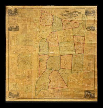 Appraisal: MAP OF DUTCHESS COUNTY Lithograph in colors x in printed