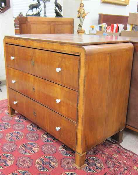 Appraisal: BIEDERMEIER CHEST OF DRAWERS German c having three large drawers