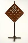 Appraisal: GAME - Early th C standing ring toss game Scalloped