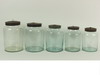 Appraisal: COUNTRY STORE JARS - Collection of five early green blown