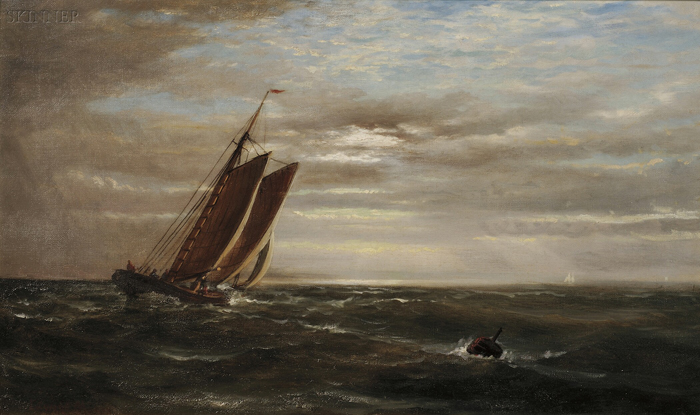 Appraisal: Edward Moran American - Sail on the High Seas at